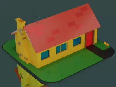 house plastic miniature colorfull minihouse home 3D print model