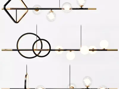 Lampatron DAGFRID pendant light colletion S 3D model