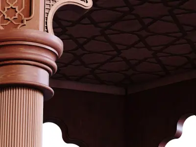 morrocon gazebo 937 Low-poly 3D model