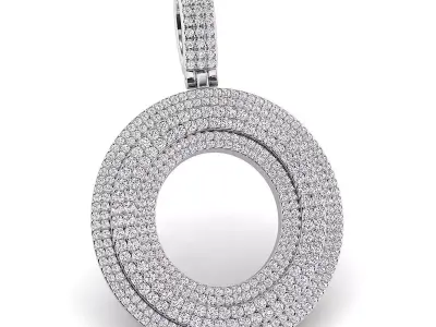 Alphabet Latter O Diamond Pendent 3D print model