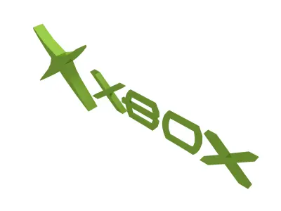Xbox 2001 Logo v1 003 Free low-poly 3D model