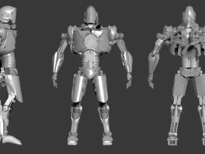 DEDROYED x03 killer robot 3D model