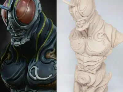 kamen rider black RX 3D print model