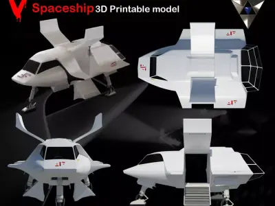 V Spaceship replica 3D print model