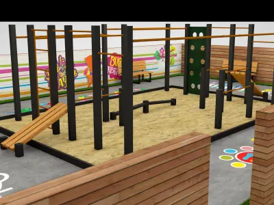 school playground  3D model