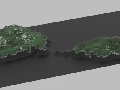 Samoa Map Country Low-poly 3D model