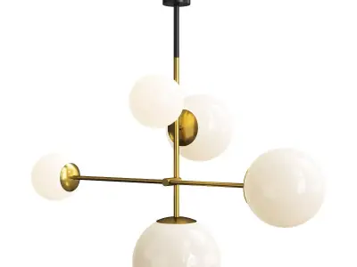 SCANDINAVIAN MOD GLOBE CHANDELIER Low-poly 3D model