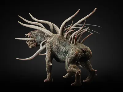 Predator Hound Low-poly 3D model
