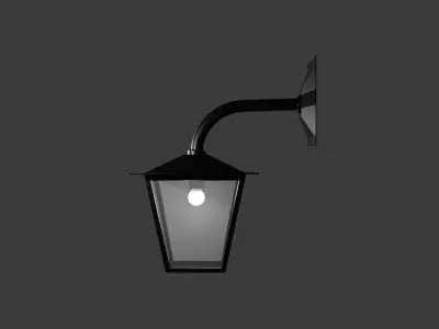 Wall-mounted outdoor light 3D model