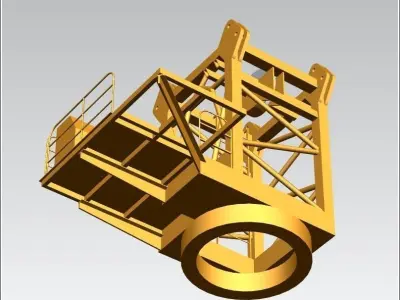 TOWER CRANE -Crane cabin segment- Free 3D print model
