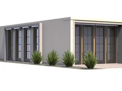 Bungalow 1 - interior exterior 3D model