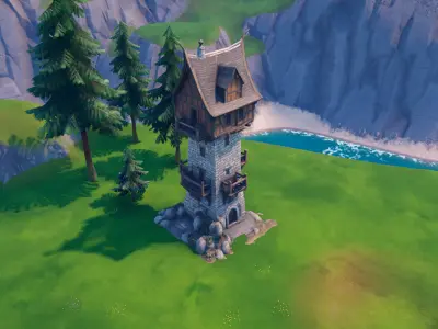 Medieval Fantasy Towers Pack 20 AI Pieces 3D model