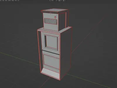 News Paper Dispenser Low-poly 3D model
