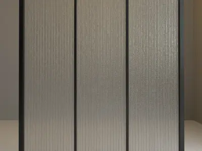 Glass partition door 50 Low-poly 3D model