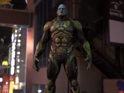 Sci-fi Character  Low-poly 3D model