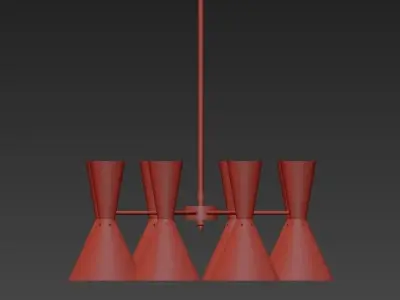 CAIRO Chandelier 8 Arm black 3D model