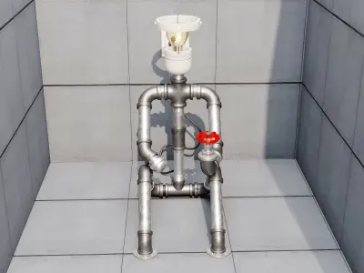 Pipe Decorative Lamp 3 3D model