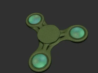Fidget Spinner Low-poly 3D model