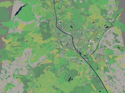 Salzburg 30x30km City Map 3D model