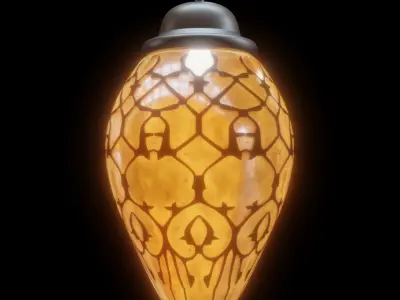 lampshape moroccan lamp Low-poly 3D model