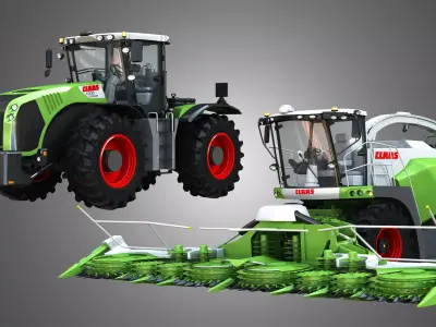 Claas - Farm Vehicles   2 in 1 3D Model Pack