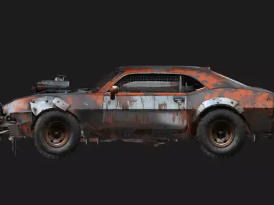 Post-Apocalyptic Muscle Car 3D model