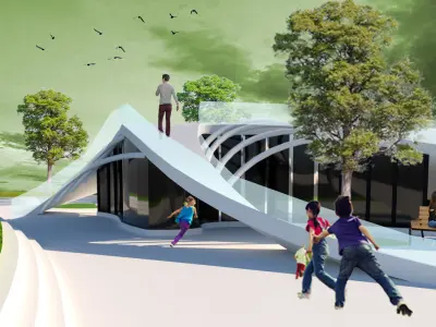 Twisted modern building design model  3D model