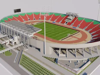 Sultan Qaboos Sports Complex stadium Muscat - Oman 3D model