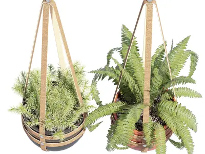 Leather plant hanger 3D model