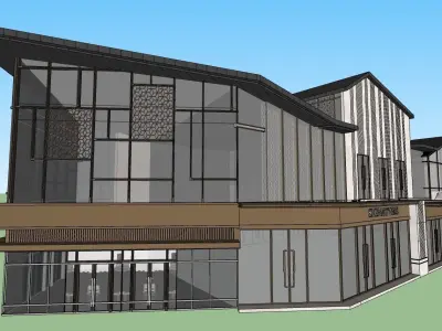 retail shop market bazar 3d model 3D model