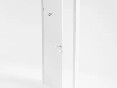 Simple Public Toilet Door - 4 variants 3D model