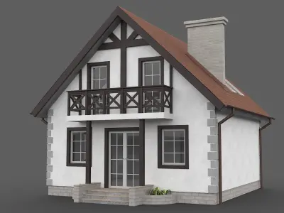 Cottage house numbers 3D model