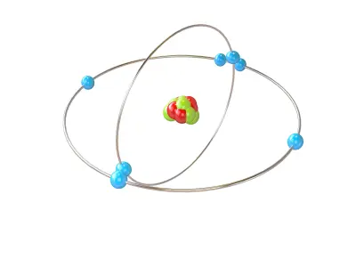 Nitrogen Chemical Element v2 002 Low-poly 3D model