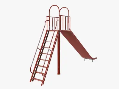 Playground outdoor slide 02 3D model