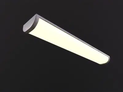 Fluorescent Bulb 3D Model Low-poly 3D model