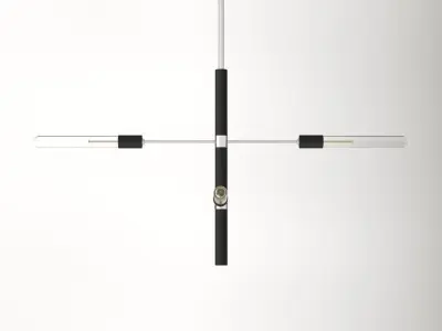 Christopher 4 - Light Sputnik Modern Linear Chandelier 3D model