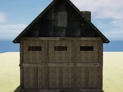 Celtic Tavern Exterior Interior 3D model