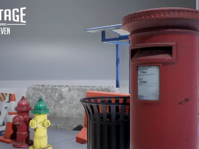 Street Props Low-poly 3D model get