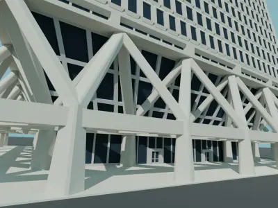 LOW POLY - BUILDING san francisco skyscraper Low-poly 3D model