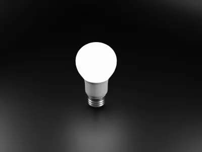 Two types of Led Bulbs  3D model