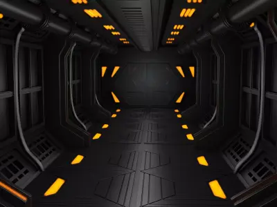Sci Fi Tunnel 3D model 39