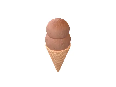 Ice Cream Cone v3 002 Low-poly 3D model