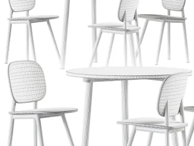 Paddle Chair and Table by Cruso 3D model