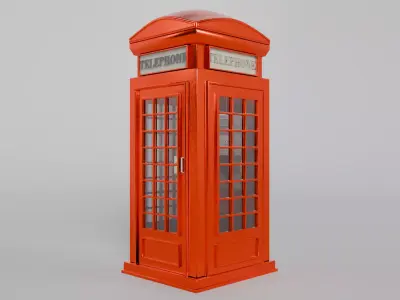 london telephone booth 3D model