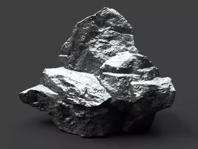 Snowy Rock 4-4 Low-poly 3D model