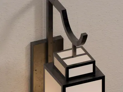 Indochine Style Wall Lamp - Modern Oriental Sconce Light 3D model