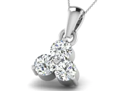 Pendants Collection sapphire and diamond pendant 3D print model