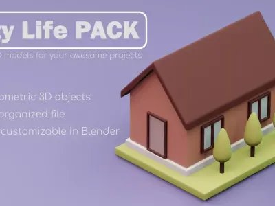 Isometric City Life PACK 3D model