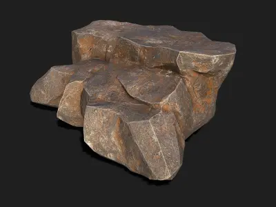 Mountain Rock 01 Low-poly 3D model