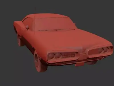 Dodge Coronet Mk5 WP23 500 hardtop coupe 1970 3D print model